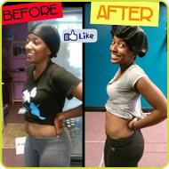 Happy Woman Before And After Body Fit
