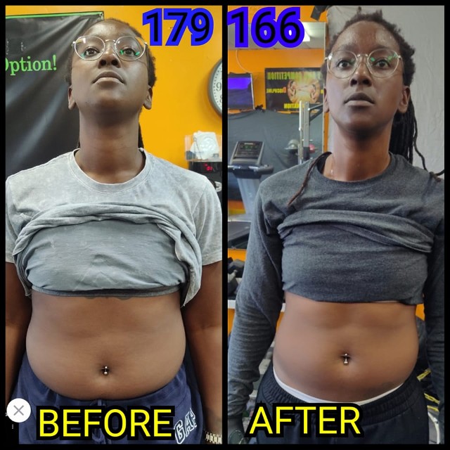 Woman Flexing Changes Of Weight