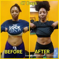 Woman Flexing Abs