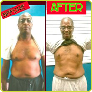 Mature Man Flexing Body Muscle