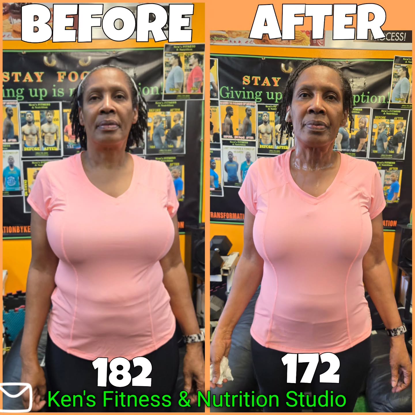 Front View Of Woman's Body After Training