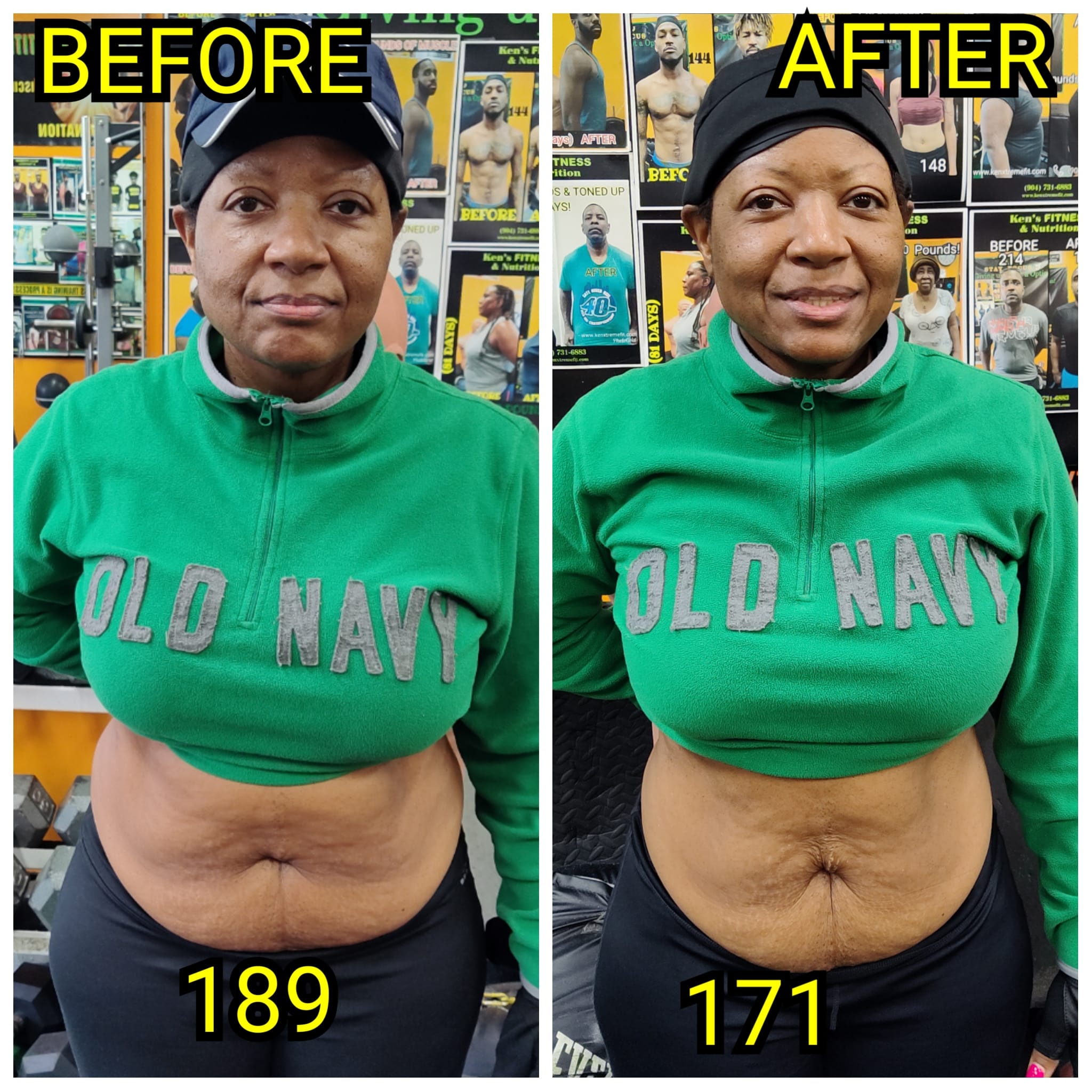 Woman Flexing Weight Loss